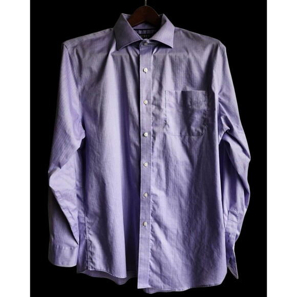Lauren Ralph Lauren Other - Lauren Ralph Lauren Mens Slim Fit Dress Shirt 17.5 36/37 Purple Stretch Non-Iron